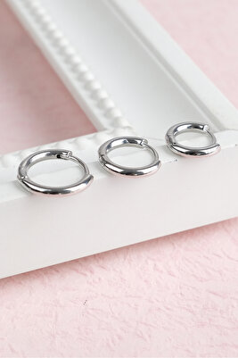 ÇELİK RENK ATMAZ GARANTLİ FATURALI KÜPE ürün fotoğrafı