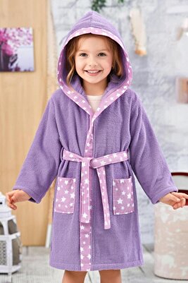 KAPŞONLU KIZ ERKEK ÇOCUK BORNOZU PAMUKLU ürün fotoğrafı