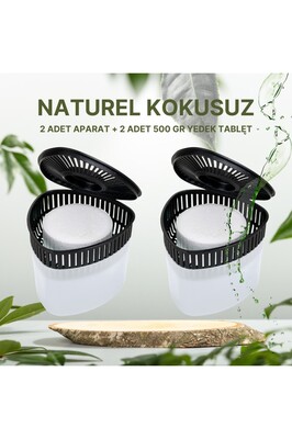2 Adet 500GR - NATUREL - Nem Alıcılı Ve Rutubet Giderici Aparat Üçgen (TABLET DAHİL) ürün fotoğrafı