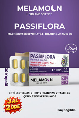 Magnezyum Ve 5-htp Ile Güçlendirilmiş Passiflora (pasiflora) 30 Kapsül ürün fotoğrafı