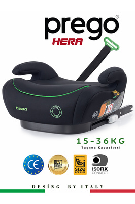Hera 15-36 Kg Emniyet Kemeriyle Kullanılabilen Isofixli Oto Koltuğu Yükselticisi İ-Size-Belgeli ürün fotoğrafı