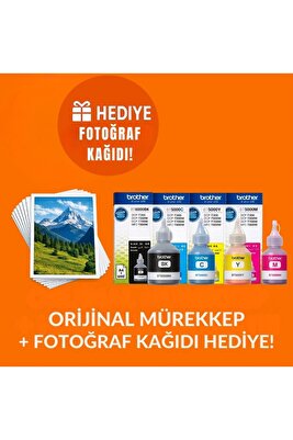 Mürekkep Seti 4 Renk Bt6000 / Bt5000 T300 / T500w / T700w / T800w+Fotoğraf kağıdı hediye ürün fotoğrafı