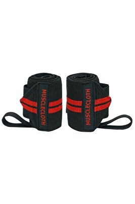 Pro Wrist Wraps 2'li Paket Siyah Kırmızı ürün fotoğrafı