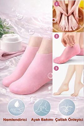 Silikon Ayak Bakım Çorabı Nemlendirici Jel Çorap Çatlak Önleyici Ölü Deri Atıcı Çorap Ayak Bakımı ürün fotoğrafı