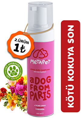 Koku Giderici Kuru Köpük Köpek Şampuanı, Doğal Ve Organik Köpek Parfümü, Yavrular Için Uygun 200 Ml ürün fotoğrafı