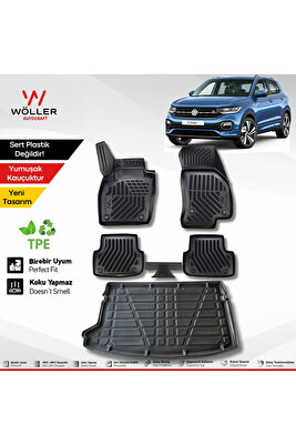 Volkswagen T Cross Paspas Bagaj Havuzu Set 2022 2026 Arası Uyumlu 3d Ultraflex Set ürün fotoğrafı