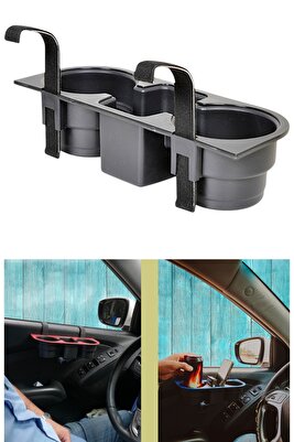 Oto Araç Içi Bardaklık Organizer Araba Bardak Tutucu Siyah Renk Seçeneği(MAGAZADA 6 RENK SEÇENEGİ) ürün fotoğrafı
