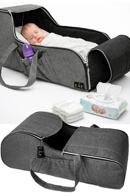 Portbebe Ana Kucağı Puset Bebek Taşıma (sıvı Ve Rüzgar Geçirmez) Gri ürün fotoğrafı