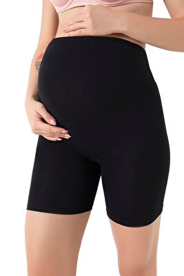 Hamile Boxer Şort Siyah Pamuklu Likralı ürün fotoğrafı