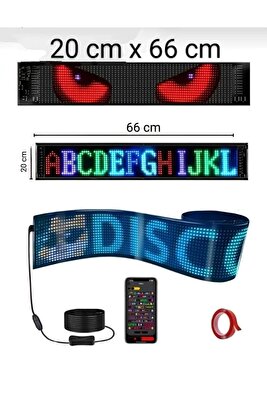 Araç Led Matrix Cama Yapışkanlı Telefonla Kontrol Edilebilen Kişiselleştirilebilir Uzaktan Kumandalı ürün fotoğrafı