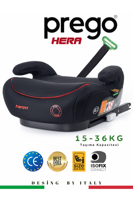 Hera 15-36 Kg Emniyet Kemeriyle Kullanılabilen Isofixli Oto Koltuğu Yükselticisi İ-Size-Belgeli ürün fotoğrafı