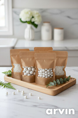 Pasta Süsleme Şekeri Draje Boncuk Pasta Süsleme Şekeri Inci 10 mm 4 mm 2 mm 120 GR ürün fotoğrafı