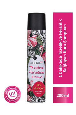 Tropik Meyve ve Çiçek Kokulu Hacimlendirici Kuru Şampuan-Vegan-Uv Korumalı-200 ml ürün fotoğrafı