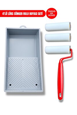 Rulo Tavası Ve Metal Sünger Rulo 10 Cm 3 Lü + Tava ürün fotoğrafı