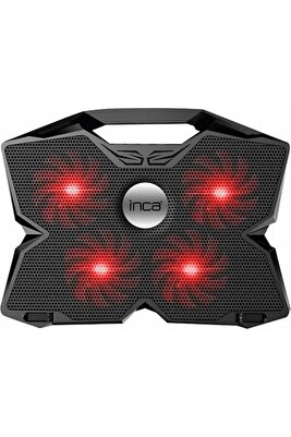 INC-3280 3 Tutacaklı 4 Fanlı Led Işık 11"-17" Led Notebook Soğutucu( Fan Hızı Ayarlama Dümesi) ürün fotoğrafı