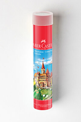 Kuru Boya Kalemi, Kırmızı Metal Tüp Kutu, 12 Renk, Tam Boy, Kalemtıraş Hediyeli, Yumuşak Mineli ürün fotoğrafı