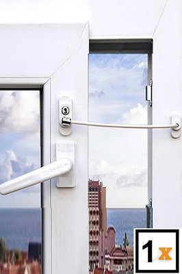 Çelik Halatlı Cam Kilidi Pvc Pimapen Anahtarlı Hırsız Kilidi Bebek Çocuk Emniyet Kilidi 1 Adet ! ürün fotoğrafı