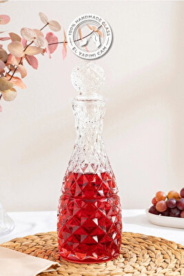 Selen Concept Iris Model El Yapımı Cam Kapaklı Sürahi ürün fotoğrafı