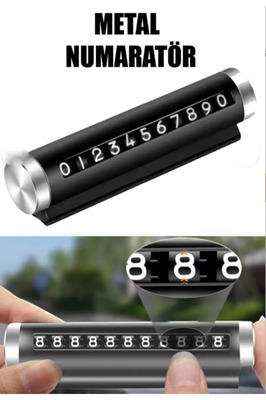 Alüminyum Kasa Çevirmeli Araç Içi Park Telefon Numaratör Parkmatik (SİYAH) Tüm Araçlara Astakos ürün fotoğrafı