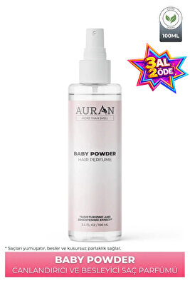 Bebek Pudrası Saç Parfümü Besleyici ve Onarıcı Saç Bakım Spreyi Baby Powder Hair Perfume Spray 100ml ürün fotoğrafı