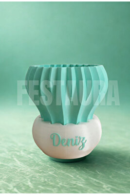 İsimli Bebek Odası Abajuru (G95 Rustik Ampul Hediyedir) ürün fotoğrafı