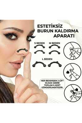 Burun Kaldırma Aparatı Pratik Yukarı Kaldırıcı Şekillendirici Düzeltici Burun Düzleştirme 6 Adet ürün fotoğrafı