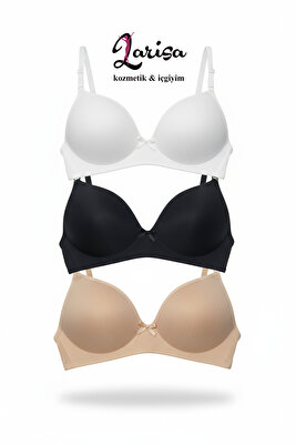 Kadın Lotus {DOLGULU] Balensiz Toparlayıcı 3'lü Sütyen Takımı ürün fotoğrafı