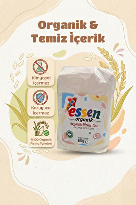 Organik Pirinç Unu 500 gr ürün fotoğrafı
