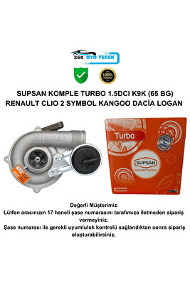 Turbo - Renault Kangoo - Clio 1.5 Dci (eng. K9k) 65 Bg ürün fotoğrafı