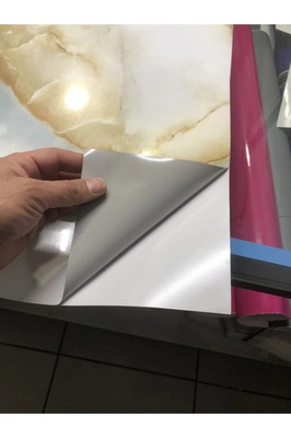 Yapışkanlı Folyo Mutfak Dolap Ve Mobilya Kaplama Folyosu Parlak Beyaz ürün fotoğrafı