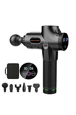 Masaj Aleti Şarjlı Masaj Tabancası Sporcu Masaj 6 Başlıklı Şarjlı Vurmalı ürün fotoğrafı