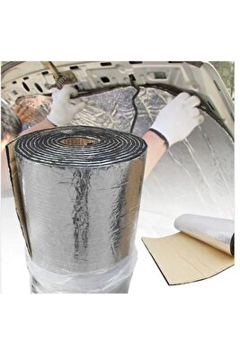 Kaput Altı Alüminyum Folyolu Kendinden Yapışkanlı Kaucuk Ses Yalıtım Levhası 6 Mm 100x150 ürün fotoğrafı