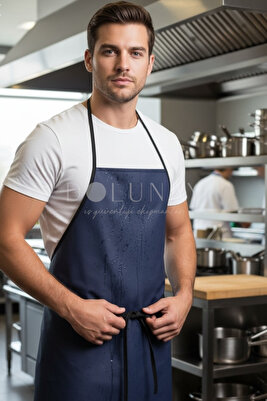 Pvc Önlük Lacivert Mutfak Önlüğü Askılı İş Mutfak Önlüğü Askılı Önlük Su Geçirmez ürün fotoğrafı
