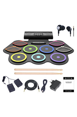 JD-205 9 Pedli Dijital Davul - Bateri Seti + Kulaklık Hediyeli ürün fotoğrafı