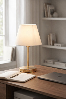 Lara Gold Gövdeli Abajur Krem Ayd-1988 ürün fotoğrafı