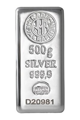 NADİR Ürünü Uluslararası Geçerli Sertifikalı Faturalı 999.9 Saf Külçe Gümüş ürün fotoğrafı