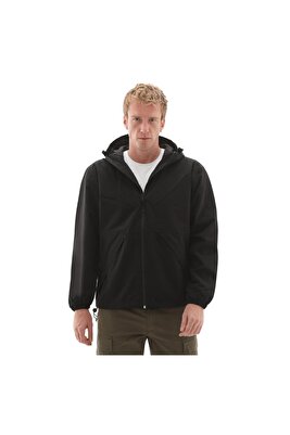 B0A68CB0011-R Wınnıck Waterproof Shell Jacket Erkek Yağmurluk-R&amp;amp;uuml;zgarlık Siyah ürün fotoğrafı