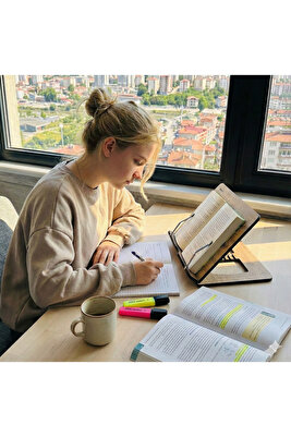 Ahşap Kitap Okuma Standı Tablet Standı Kitap Tutucu Rahle (MEŞE) ürün fotoğrafı