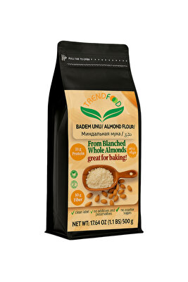 Doğal Çiğ Badem Unu Kabuksuz 500 G | Glutensiz, Katkısız, Yüksek Protein &amp; Lif | Çocuk Dostu ürün fotoğrafı