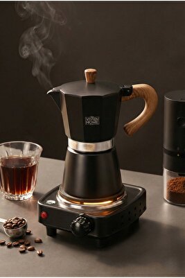 Mokapot 6-cup Coffeehutt Bigg Coffee Kahve Demleme Kahve Ekipmanı Italyan Filtre Kahve Makinesi ürün fotoğrafı