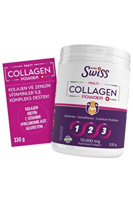 Multi Collagen 330 g Tip 1-2-3 Kolajen Hyaluronik Asit Vitaminli Toz Gıda Takviyesi ürün fotoğrafı