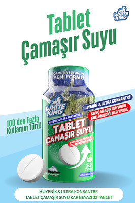 Çamaşır Suyu Tableti Hijyenik Ultra Konsantre 32 Tablet Kar Beyazı ürün fotoğrafı