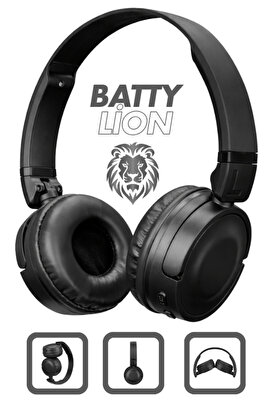 Bluetooth Kulaklık Kablosuz Stereo Kulaklık Macaron Kulaklık Renkli-siyah ürün fotoğrafı