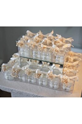 10’lu Çiçekli Bubble Hediyelik Mum | Nikah Şekeri Doğum Sünnet Düğün Nişan Söz ürün fotoğrafı