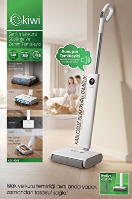 KSC-4262 Şarjlı Islak-Kuru Gırgır Süpürge ve Zemin Temizleyici Mop ürün fotoğrafı