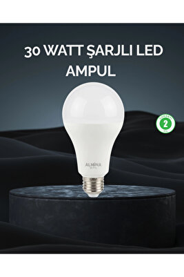 Şarjlı LED Ampul 30 Watt Soğuk Beyaz ürün fotoğrafı