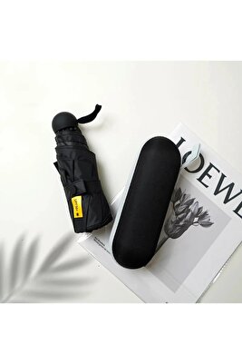 Özel Kılıflı Siyah Renk Şemsiye (KAPSÜL ŞEMSİYE) ürün fotoğrafı