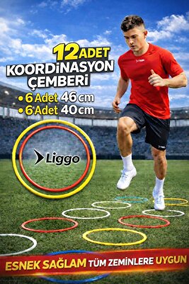 12li Koordinasyon Çemberi Hız Çemberi Antrenman Çemberi ürün fotoğrafı