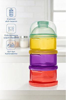 Renkli Katlı Toz Mama Kabı ürün fotoğrafı