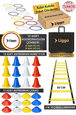 Antrenman Seti 4m Merdiven 12li Huni 12li Çanak 12li Koordinasyon Çemberi Spor Eğitim Seti ürün fotoğrafı